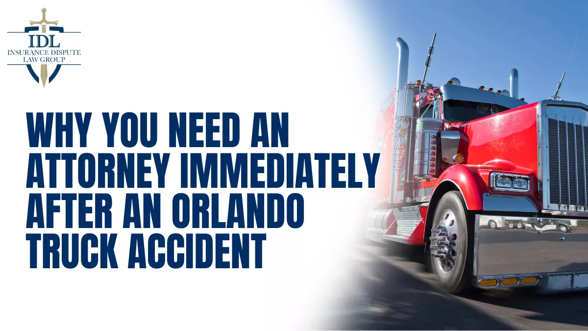 A truck accident in Orlando can turn your life upside down in a matter of seconds. Collisions involving commercial trucks, semi-trailers, and 18-wheelers often result in catastrophic injuries, overwhelming medical bills, and intense pressure from insurance companies. In the chaotic aftermath, many victims make one critical mistake — waiting too long to contact an attorney.