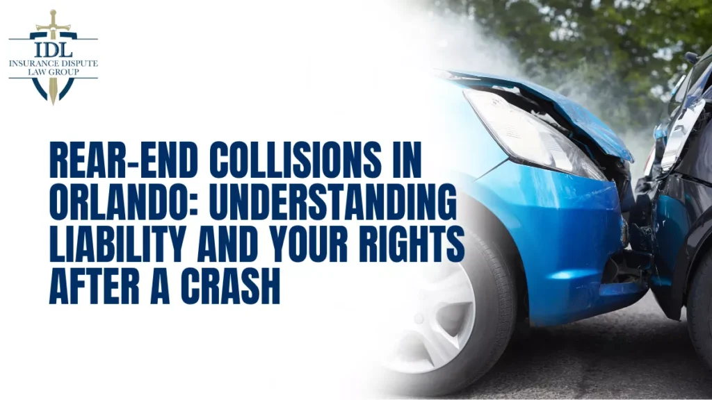 Rear-end collisions are one of the most common types of car accidents in Orlando and throughout Central Florida. These crashes occur when one vehicle strikes the back of another, often at intersections, in heavy traffic, or during sudden stops. While some rear-end accidents may seem minor, many result in serious injuries, costly vehicle damage, and long-term medical complications.